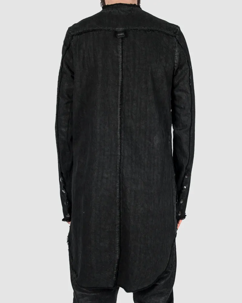 Coated button up shirt