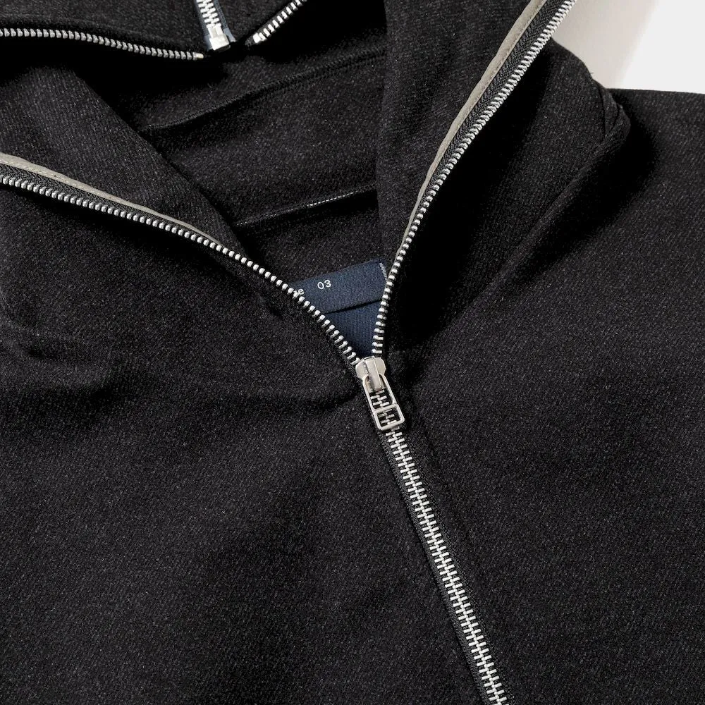Comfort Dress Zip Hoodie (Off Black) / MW-CT23213